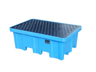 Opvangbak 2x 200l Pe 330x 1220x 820mm Pe-Pallet - 1