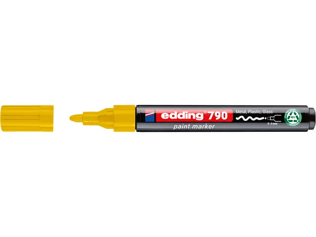 Paintmarker edding 790 op alcoholbasis 2-3mm geel