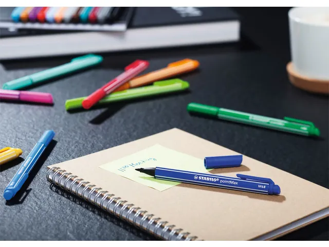 Viltstift STABILO pointMax 488/24 Arty medium assorti etui à 24 stuks