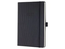 Weekagenda Conceptum A5 2027 (NL/FR/EN/DU) verticale lay-out zwart har