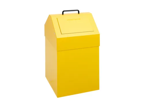 Afvalverzamelaar Vuurremmend 1X45 Liter 640X330X310Mm Geel