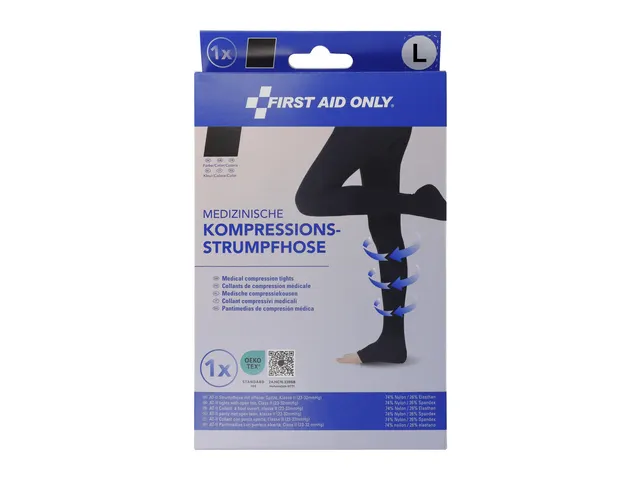 Steunlegging First Aid Only open tenen zwart maat L