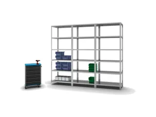 magazijnstelling,grondveld,HxBxD 2500x1000x500mm,vaklast 350kg - 3