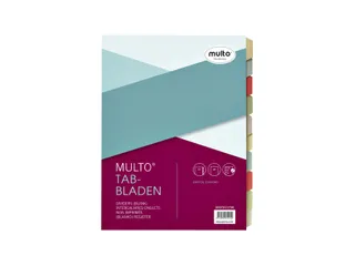 Tabbladen Multo 7311730 A4 23-Gaats Karton 10-Delig Assorti - 1