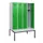 locker met bank,HxBxD 1950x1200x815mm,4vak,vak B 300mm,draaigrendel