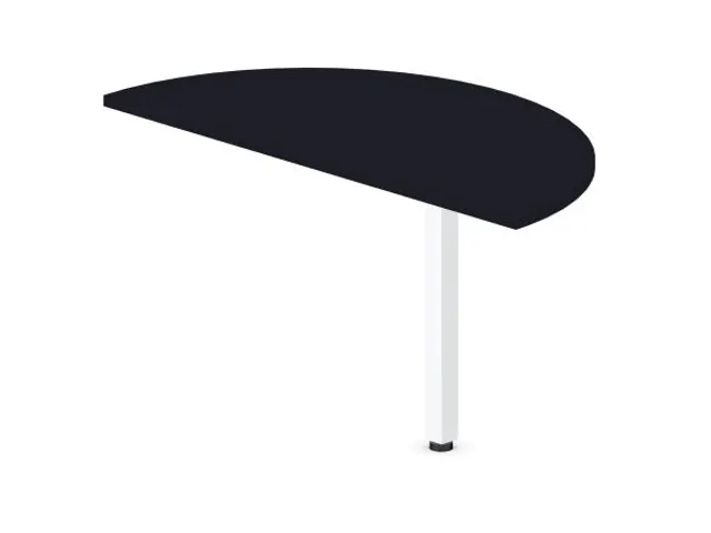 aanbouwtafel,i.h.v.,HxBxD 720-840x1200x600mm,halfrond,CC-zwart