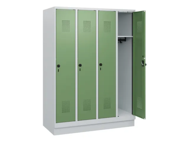 schoollocker,HxBxD 1630x1200x500mm,4vak,vak B 300mm,draaigrendel