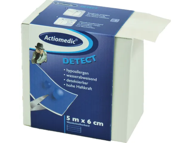 Snelverband Detecteerbaar Waterafstotend Lxb 5mx60mm Blauw