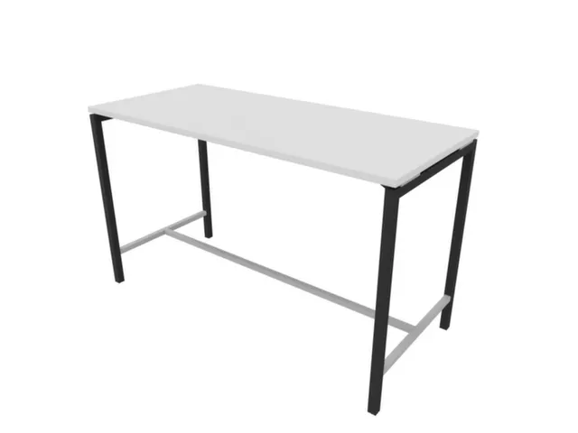 statafel,HxBxD 1070x1800x800mm,hoekig,met 4-voeten donkergrijs