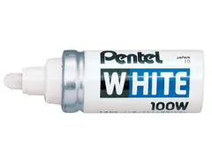 Viltstift Pentel 100W rond 4mm wit