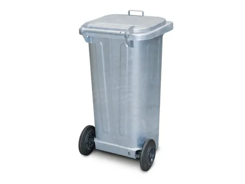 container,120l,HxBxD 920x475x565mm,deksel staal,romp vuurverzinkt