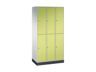 Dubbeldekse garderobekast,RAL 7035/RDS1108060,HxBxD 1950x920x500mm - 2