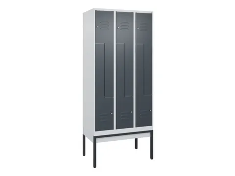 armoire vestiaire Z HxlxP 2120x900x500mm larg. compart. 150/300mm