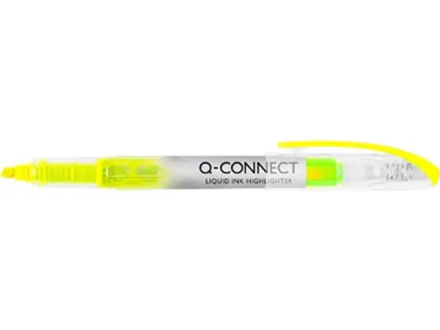 Surligneur Q-connect Liquid Ink Pointe biseautée Jaune