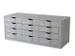 ladeblok,12xDIN A4,v. kastinbouw,HxBxD 329x857x342mm,Polystyreen,grijs