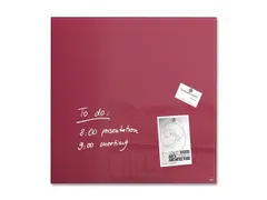 Glasmagneetbord Sigel Artverum 48x48cm Bessenrood