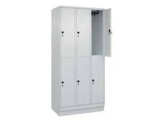 dubbeldekse locker,HxBxD 1950x900x500mm,3x2vak.,vak B 300mm - 2