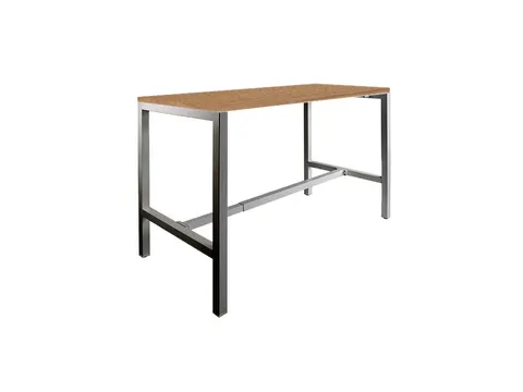 Domino Basic statafel 140x80cm 110cm Havana Kersen 25mm Zwart