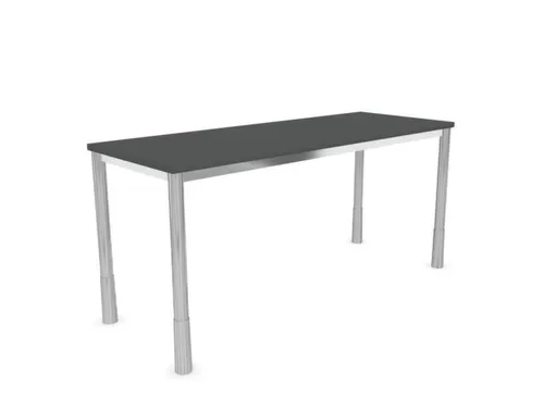 In hoogte verstelbaar bureau,HxBxD 720-840x1600x600mm,MS-donkergrijs