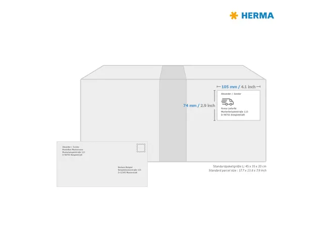 HERMA 8645 Premium etiketten A4 105x74mm Wit 80 stuks
