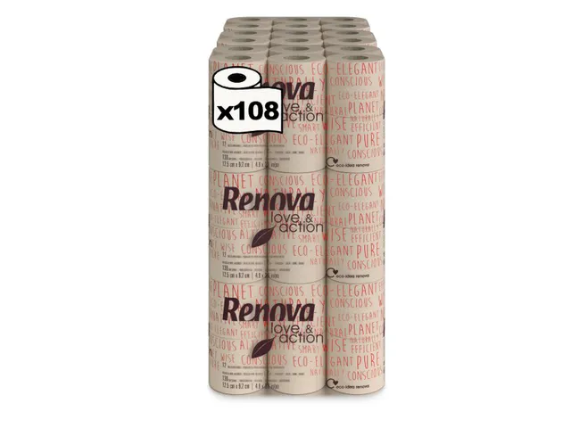 Renova Love & Action toiletpapier 2-laags 130 vel 9x12 rollen
