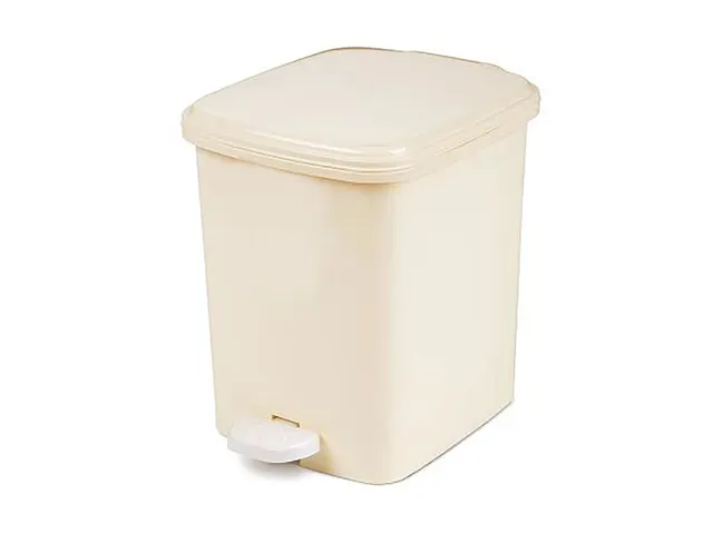 Rechthoekige pedaalemmer 22 Liter Wit