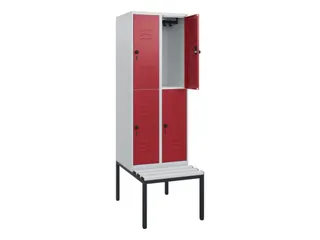 Dubbeldekse dekenkist,HxBxD 1950x600x815mm,2x2vak.,vak B 300mm - 2
