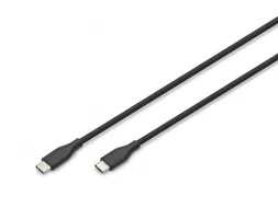 USB-C siliconen oplaadkabel USB-C USB-C 0,5m USB 2.0 60W zwart
