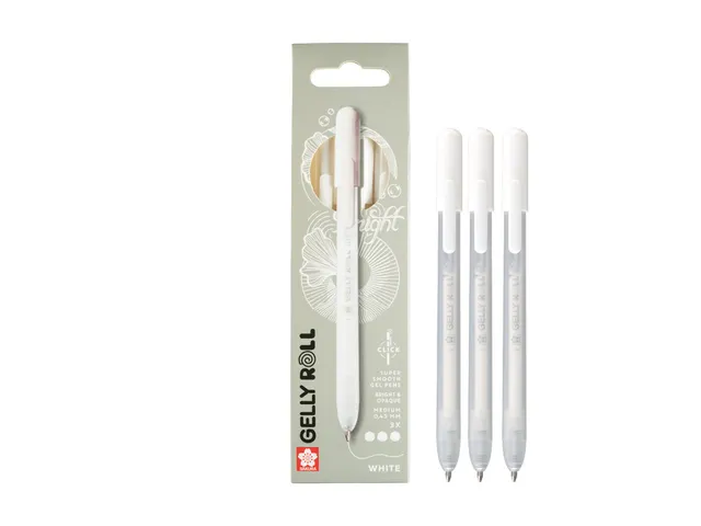 Gelschrijver Sakura Gelly Roll Classic 08 klikfunctie set à 3 wit