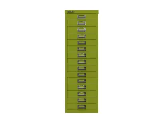 kantoor-ladekast HxBxD 860x279x380mm 15 laden romp + front groen staal - 4