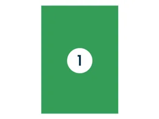 Gekleurde Etiketten 210x297mm A4 Groen 42524 1000 Vel - 2