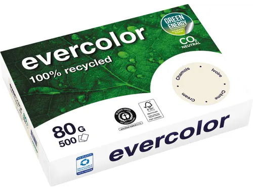 Evercolor gekleurd Gerecycleerd Papier A4 Ivoor