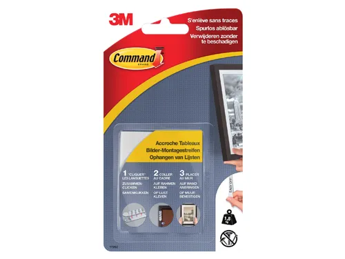 Bevestigingsstrip Command klik vast klein 1,8kg wit
