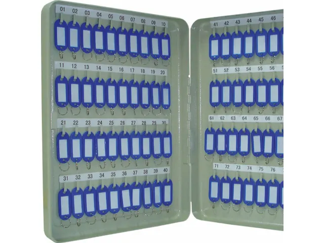 Sleutelkast Voor 80 Sleutelhangers Grijs Inclusief 2 Sleutels