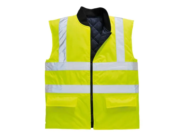 Portwest S469 hi-vis bodywarmer, fluo geel, maat S, per stuk