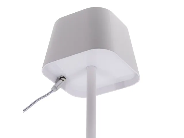 Securit Tafellamp Georgina LED Wit oplaadbaar USB dimbaar