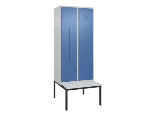Z-garderobekast,HxBxD 2120x800x815mm,4vak,vak B 400mm,cil.-slot