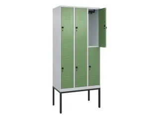 dubbeldekse locker,HxBxD 2120x900x500mm,3x2vak.,vak B 300mm - 2