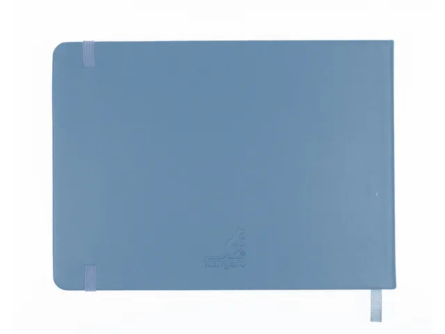 Schetsboek Kangaro A5 landscape sky blue PU HC 80 vel 140gr roomwit me
