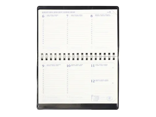 Agenda 2027 Ryam Compact Suprema 7dagen/2pagina's ringplastic zwart