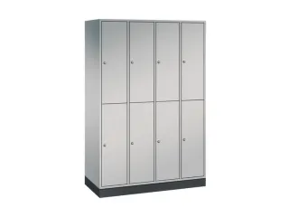 Dubbeldekse garderobekast,HxBxD 1950x1220x500mm,4x2vak.,vak B 260mm - 2