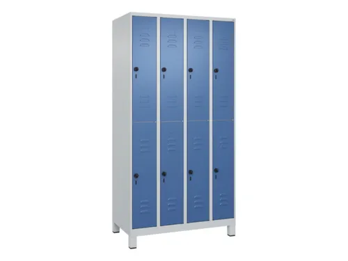 dubbeldekse locker,HxBxD 1950x1000x500mm,4x2vak.,vak B 250mm