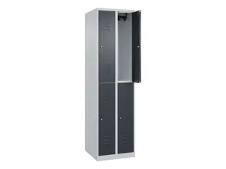 dubbeldekse locker,HxBxD 1850x500x500mm,2x2vak.,vak B 250mm - 2