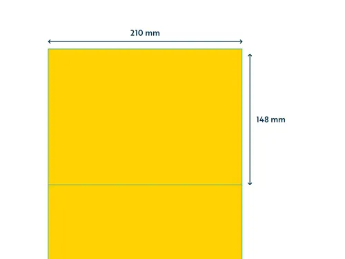 Gekleurde Etiketten 210x148mm Geel 42723 1000 Vel