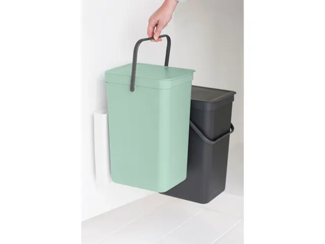Inbouwafvalemmer Sort & Go 2x16 Liter Jade Donkergrijs