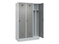 locker voor scheiding van kleding,HxBxD 1950x1200x500mm,3vak