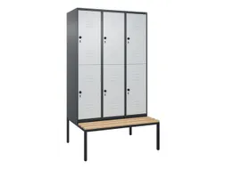Dubbeldekse dekenkist,HxBxD 2120x1200x815mm,3x2vak.,vak B 400mm