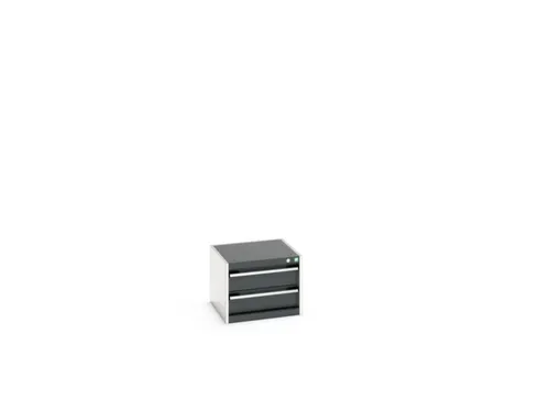 ladekast HxBxD 250x525x525mm 2laden RAL7035 front RAL7016