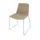 bezoekersstoel,sledeframe ronde buis verchroomd,zitschaal PP beige