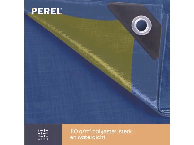 Dekzeil Blauw/Kaki Sterk 4x4 Meter